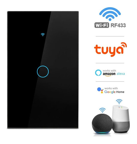 Interruptor Inteligente Tactil De 1 Con Wifi Tuya Smartlife 