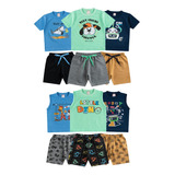 Kit Lote 6 Conjuntos Roupa Infantil Menino Masculino Atacado