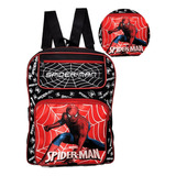 Mochila Infantil Homem Aranha Criança Super Heroes Cor Estampa Vermelho