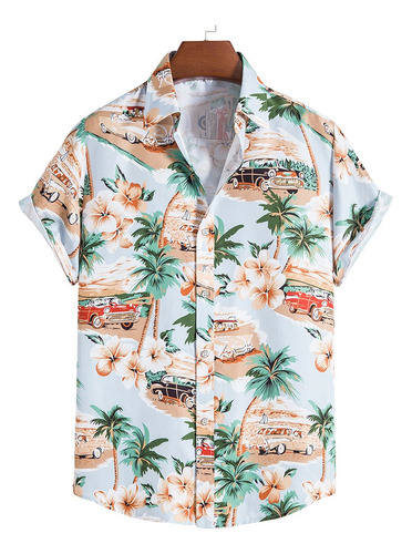 Camisa Hawaiana Con Estampado Floral Para Hombre