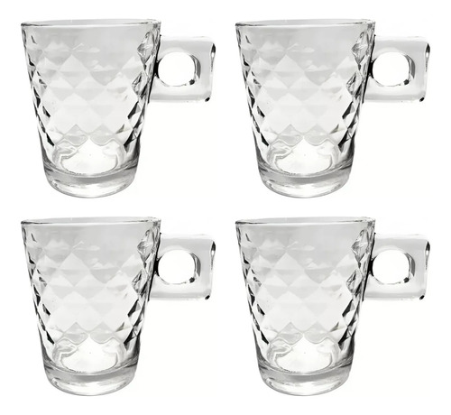 Set X 4 Pocillos Ideal Cafe Nespreso O Dolce Gusto 