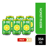 Pack 6 Cerveza Becker B-mix Limon 354cc