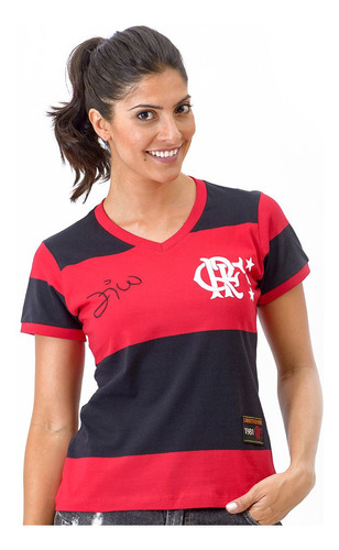 Camisa Retrô Flamengo Feminina Zico Oficial