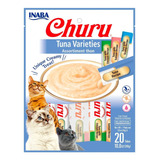Snack Gato Churu -sabores Variados De Atún 14gr. 20 Tubitos