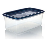 Recipiente Plastico Rectangular 2l Azul