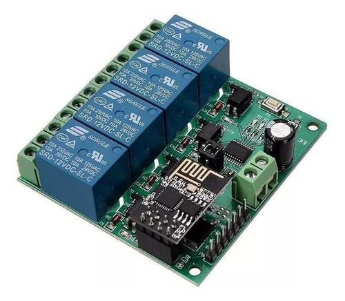 Modulo Relê Wifi 4 Canais Esp8266 Esp01 Esp8266 Esp-01 12v