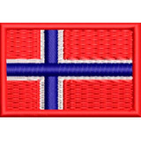 Patch Bordado Mini Bandeira Noruega 3x4,5 Cm Cód.mbp89