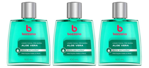 Kit C/03 Bozzano Aloe Vera Loção Após Barba 100ml