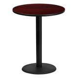 Flash Furniture Stiles - Mesa Redonda Laminada De Caoba De 3