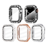 4pc Case Protector Cristal Diamantes Para Apple Watch Series