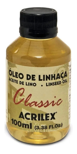 Óleo De Linhaça Acrilex Pintura Óleo Em Tela - 100 Ml