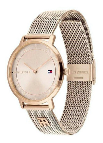 Reloj Tommy Hilfiger Mujer Tea 1782287 Color De La Malla Rosé Color Del Bisel Rosé Color Del Fondo Cobre