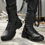 Botas De Combate De Cuero Militar Para Hombre, Para Infanter