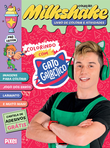 Livro Colorindo Com Gato Galactico - Coleção Milkshake