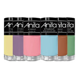 Esmalte Anita Coleção Xô Pandemia 6 Unidades 10ml Cor Variados