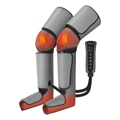 Nekteck Masajeador De Piernas Con Calor Masajeador de piernas para circulación y alivio del dolor compresión de aire para pies y pantorrillas con 2 funciones de calor y 3 vibraciones 6 modos 3 intens | Envío gratis