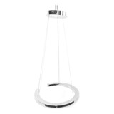 Candil Lampara Led Colgante Aro Anillo Moderna Plata