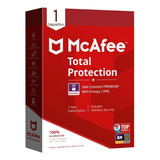 Antivirus Mcafee Total Protection + Vpn 1 Dispositivos 1 Año