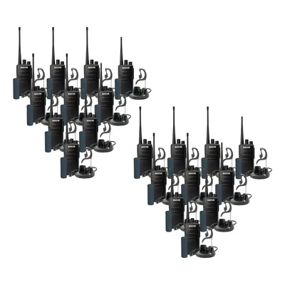 20 Radios Uhf Pttpro Pro1000 16 Canales Compatibles con Kenwood Motorola Frecuencia 400-470mhz Color Negro | Meses sin interés