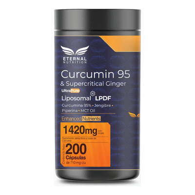 CURCUMINA 95 + SUPERCRITICAL GINGER 200 capsulas (1420mg por porcion), Curcuma y Jengibre con Piperina y MCT Oil, by Eternal Nutrition | MercadoLibre