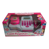 Caja Registradora Cash Register Con Luces Y Sonidos Rosa