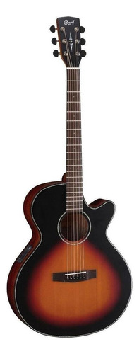 Guitarra Electroacústica Cort Sfx-e Para Diestros Sunburst Ovangkol Satin