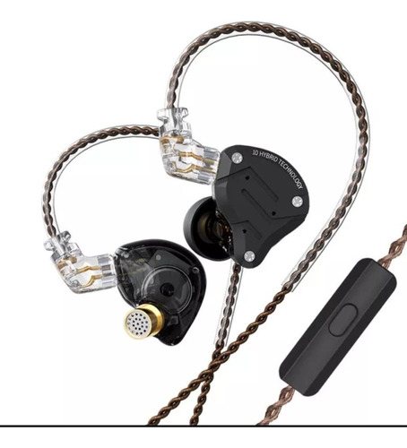 Audífonos Kz Zs10 Pro Stone Black Con Micrófono 
