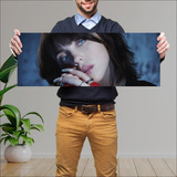 Cuadro Grande 30x80 Cm Musica Billie Eilish Morocha