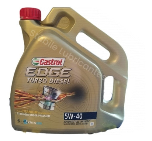 Aceite 5w40 Castrol Edge Turbo Diesel X4l (sintético)