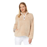 Sudadera Tommy Hilfiger Original Casual Mujer Borrego Beige