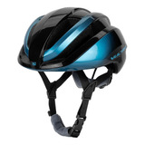 Capacete De Ciclismo Bike  Vultro - Podium Preto E Azul - G