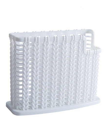 Escurridor Cubiertos Plastico Simil Rattan Blanco