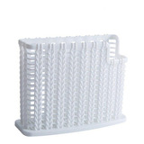 Escurridor Cubiertos Plastico Simil Rattan Blanco