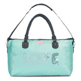 Bolso Deportivo Trendy Reforzado Gym Viaje Color Aqua