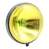 Faro Universal Redondo Amarillo Con Lampara 12v