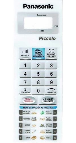 Teclado Frente Membrana Microonda Panasonic Piccolo Tm50