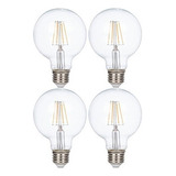 Pack X4 Ampolleta Led Globo Edison Vintage Clásico Retro 6w