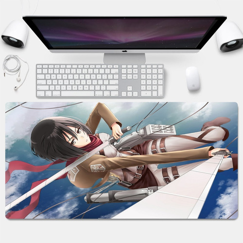 Attack Titan Anime Gamer Grande Tapete Mousepad 80*40 Cm