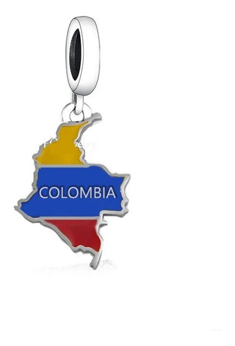 Charm Pandora Mapa De Colombia Colombiano En Plata Original