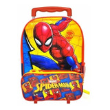 Mochila Con Carro Spiderman - Hombre Araña - 40 Cm Wabro