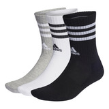 Kit Meia adidas Cano Alto Listras 3 Pares Sortida Original