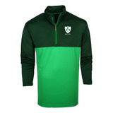 Malham Rugby Shamrock Zip Mock Neck (l) Verde Para Hombre