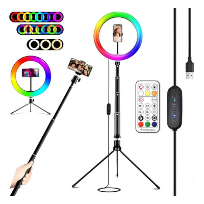 Aro De Luz Led Selfie Ring Light 10  Colores Rgb | MercadoLibre