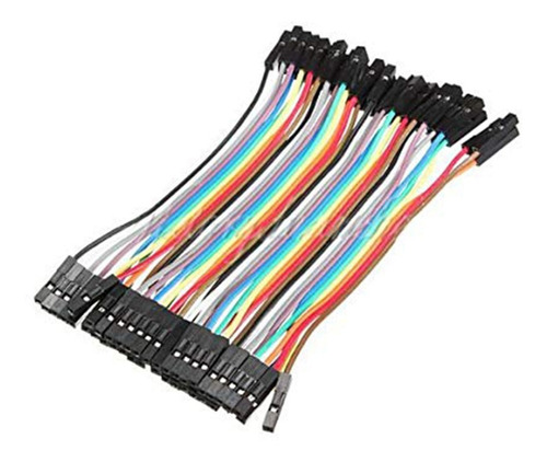 Kit 40 Cables 10cm Hembra Hembra Protoboard Proyectos