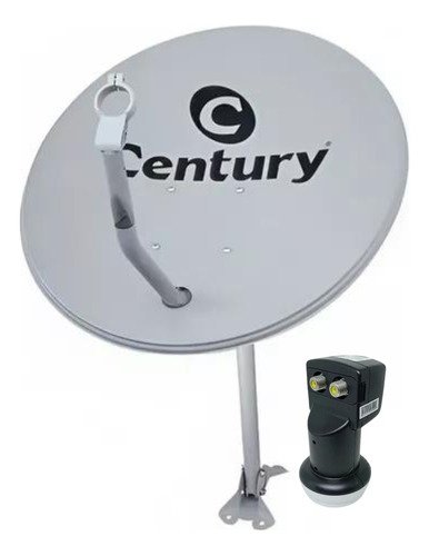 Kit Antena Century Digital Parabólica 60cm Ku + Lnbf Duplo