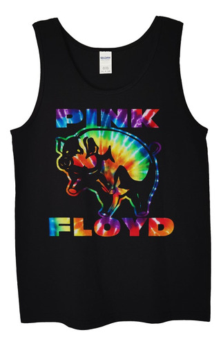 Polera Musculosa Pink Floyd Pig Colors Rock Abominatron