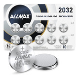 Allmax Cr2032 - Batera De Moneda De Litio De Mxima Potencia