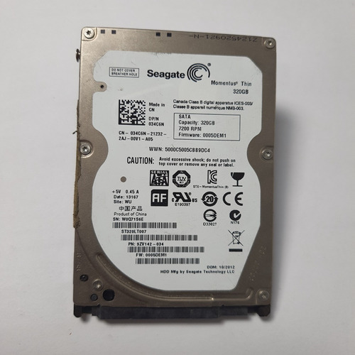 Disco Rígido Hd 500 Gb - 2.5   Seagate Barracuda St500lm034