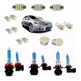 Kit Lampadas Super Branca Farol/milha + Led Honda New Civic