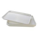 Bandejas P/cafetería - Comida Rápida, Rectangular Blanco, X6